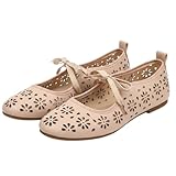 Toumov Mesh Ballet Flats for Women Mary Jane Flats with...
