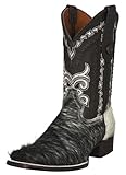 Texas Legacy Mens Brown Cowboy Boots Real Cow Hair...