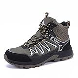 Queday Green Waterproof Hiking Boots Mens Lightweight...