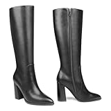 Zzheels Go Go Boots for Women Chunky Tall Boots Closed...