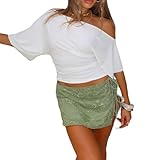 Kimsummerja Women Off the Shoulder Top Short Sleeve...