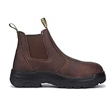 ROCKROOSTER Slip On Work Boots for Men, 6' Brown Soft...