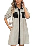 Sdipipo Womens 2026 Summer Button Down Shirt Dress...