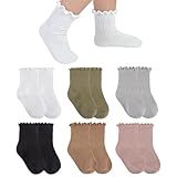 MKYSZLT 6 Pairs Baby Infant Toddler Girls Ruffle Socks...