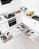 Xibuciein Cozy Farm Days Kitchen Rugs Set of 2...
