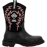 MUCK Little Kids' Chore Western Boot, Black Red, Size...