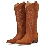 IUV Suede Cowboy Boots For Women Western Cowgirl Boots...