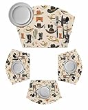 Western Cowboy Wedge Shaped Placemats Set of 6, Cotton...