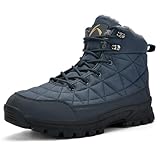 UPSOLO Mens Winter Boots Snow Booties Warm Soft Rubber...