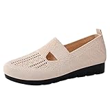 KAJXZ Women's Knitted Flat Shoes Summer Breathable Mesh...