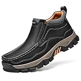 ZPLMIDE Men's Handmade Genuine Leather Orthopedic...