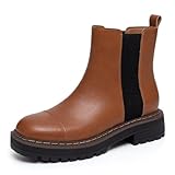 Athlefit Women's Chelsea Ankle Boots Platform Chunky...