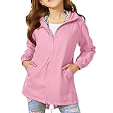 Teen Girls Waterproof Rain Jackets Outdoor Hiking...