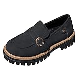 Womens Loafers Platform Chunky Penny Loafers...