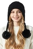 SEAUR Winter Pompom Beanie Hats for Women Knit Beanie...