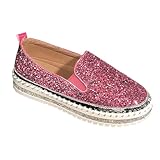 Women Glitter Skate Sneakers Sparkly Lightweight Slip...