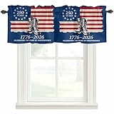 Pinroote Vintage Stars 4th of July Valances Window...