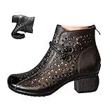 Keilinia Women's Leather Cutout Dress Booties,Summer...
