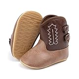 Meckior Baby Girls Cowboy Tassel Boots Side Zipper...