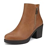 DREAM PAIRS Women's Ankle Boots Chunky Heel Platform...