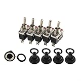 5 Pack 12V SPST 2 Pin On/Off Switch - Waterproof Boot,...