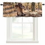 Valances for Windows, Cowboy Western Light Filtering...