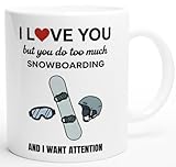 Funny Snowboarder Boyfriend Gift - Winter Sports Joke...