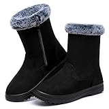Aomigoct Warm Winter Boots for Women: Fur Lined Mid...