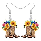 YAYAKO Western Hat Cowboy Boot Cowgirl Earrings Acrylic...