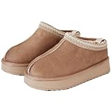 Gegefur Women's Snow Boots Platform Boot Fur Lined Slip...