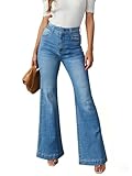 KUNMI Women's Flare Bell Bottom Jeans High Waisted Wide...