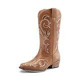 DREAM PAIRS Women's Cowboy Boots Mid Calf Cowgirl Boots...