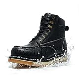 SAFETY LOONG Moc Toe Work Boots for Men Soft Toe...