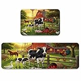 Prime Leader Farmhouse Kitchen Mat Set 2 Pieces Rustic...