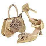 Women Nigerian Heels Pumps and Handbag Set Handmade...