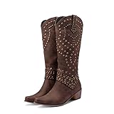 Kekonaca Women's Cowgirl Western Studded Boots Cowboy...