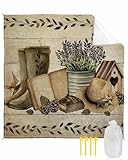 ZFUNCING Rustic Retro Book Boot Cap 118x108in Outdoor...