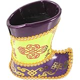 KICHOUSE Rustic Western Cowboy Boot Pencil Holder Desk...