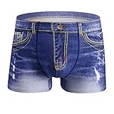 Evankin Men's Fake Jean Underwear Cotton Sexy Boxer...