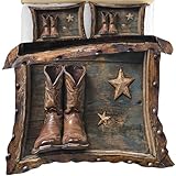 GKPLY Western Duvet Cover King, Brown Bedding & Bedroom...