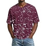 Men's Casual Tie Dye T-Shirts Summer Crew Neck Short...