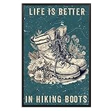 Metal Hanging Sign Life is Better in Hiking Boots Metal...