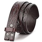 BELTROAD Western Leather Belt Strap for Men Women...