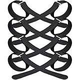 HOMSFOU 4 Pairs Anti-Slip Ice Grippers Shoe Covers with...