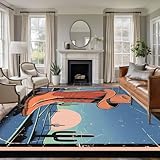 Area Rug 8x10ft Retro Western Cowboy Boots Area Rugs...