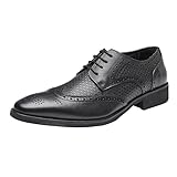 Comfortable Men's Leather Oxford Dress Shoes Lace-up...