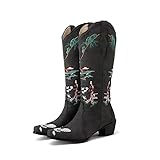 Kekonaca Women's Cowgirl Western Boots Floral Print...