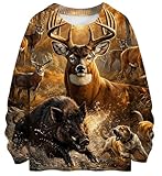 JBWomen Deer Hunting Boar Dog Knitted Sweater Men Women...
