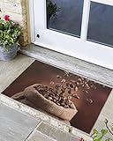 Coffee Beans Door Mat Indoor/Outdoor Entrance, Non Slip...