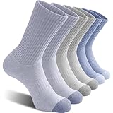 CelerSport 6 Pack Men's Athletic Crew Socks, Work Boot...